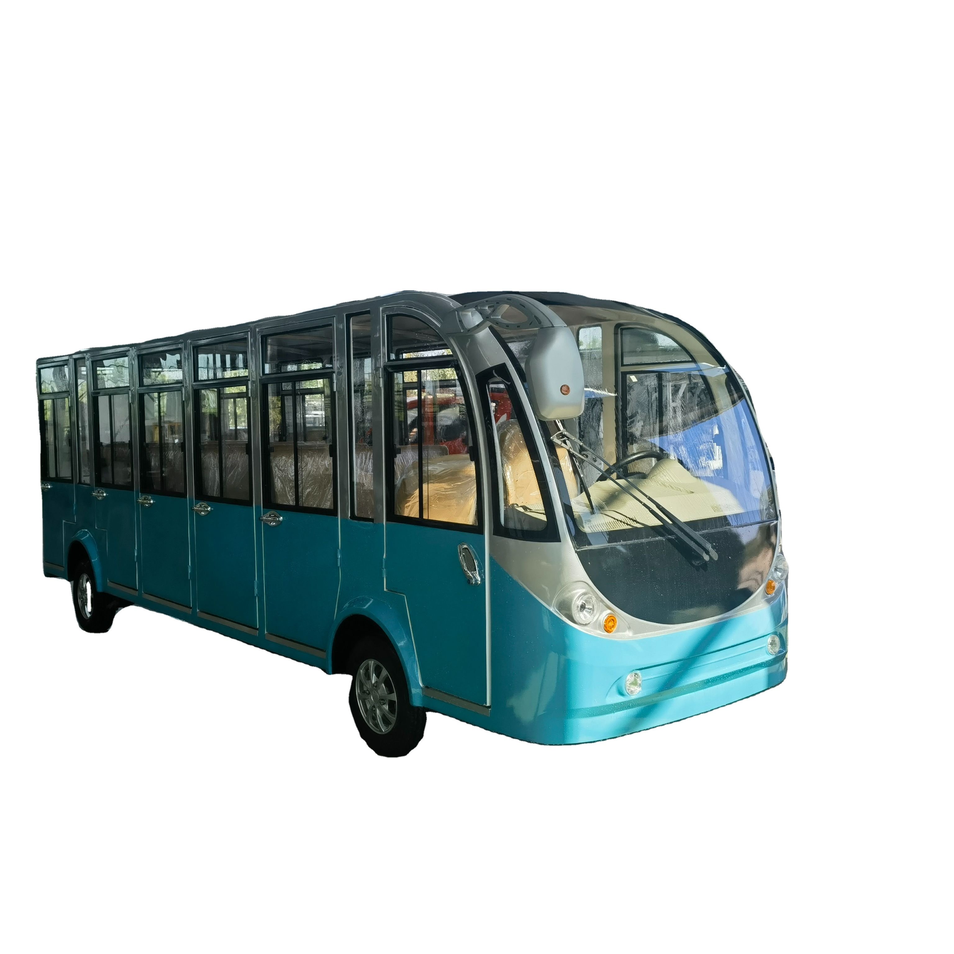 2024 New 17 Seater Passenger Car Tourist City Shuttle 72V Sightseeing Luxury Resort Bus Electric